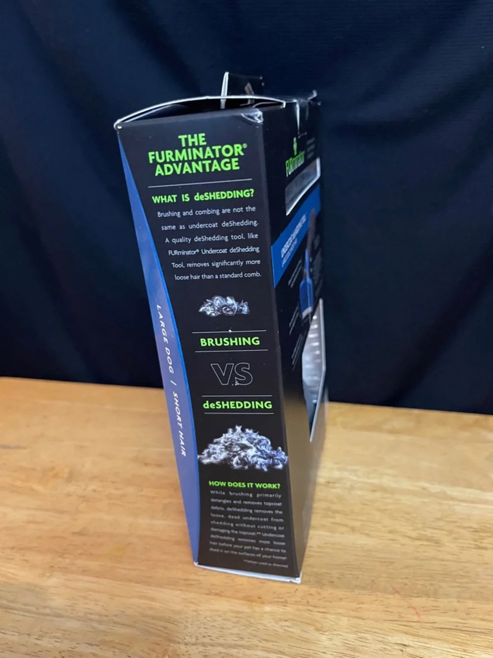 FURminator Undercoat deShedding Tool - Blue and Black